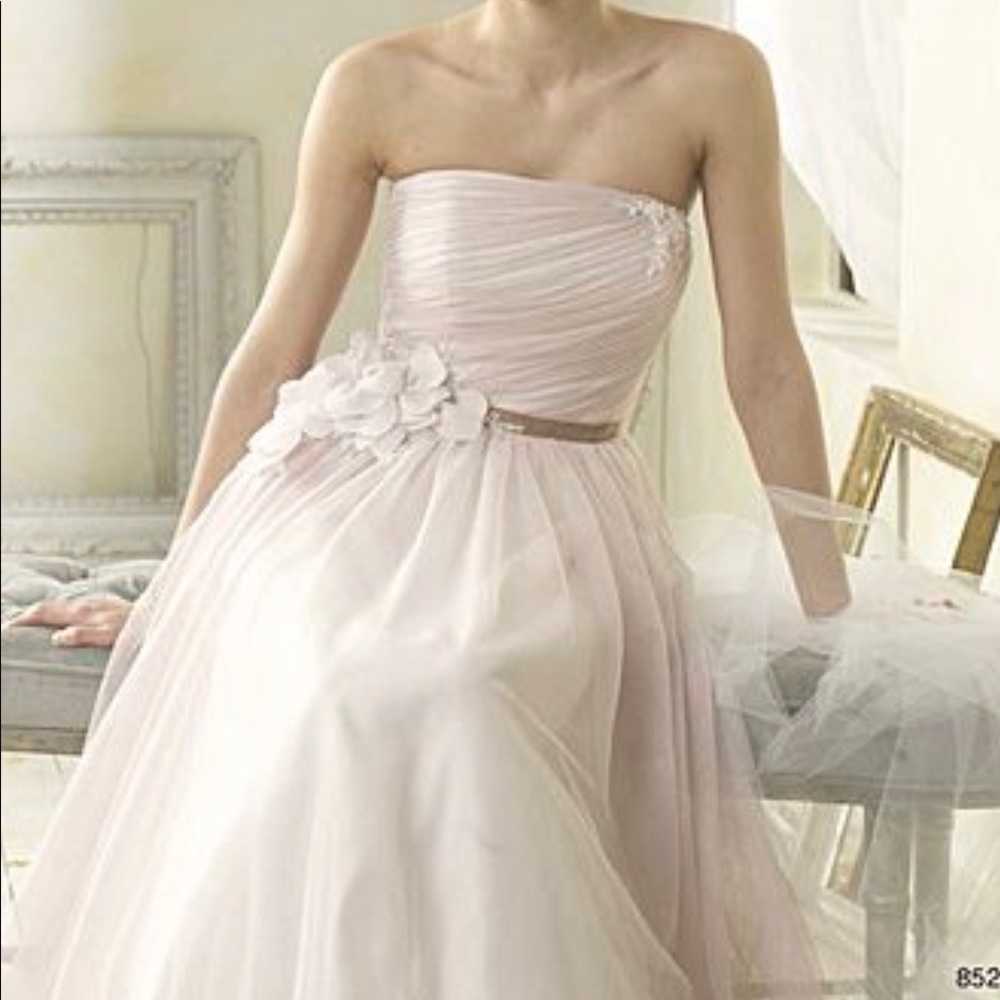 Alfred Angelo Blush Pink Wedding Dress